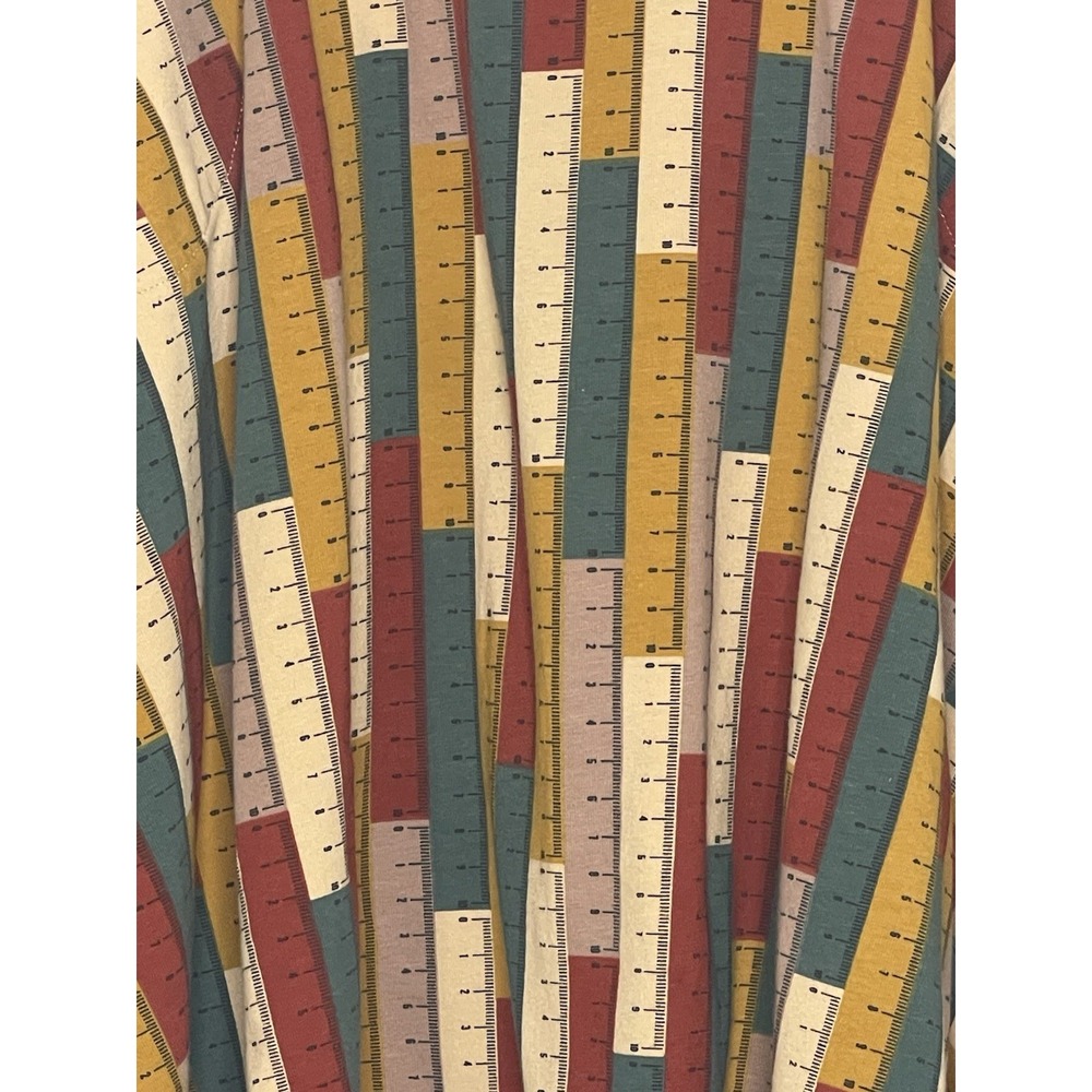 Effie's Heart Women's Medium Good Measure Carnaby Skirt Ruler Print Pockets - Picture 2 of 6